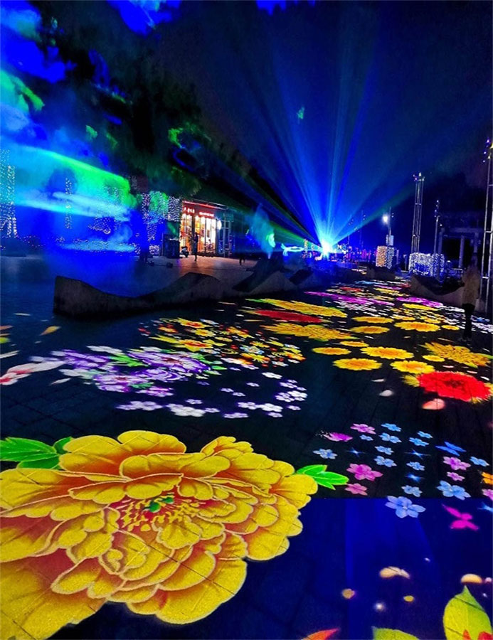 Landscape lighting project lots of color image