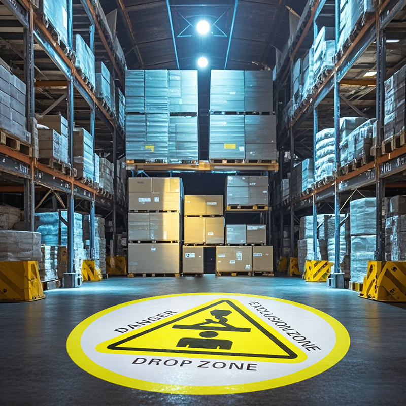 Waterproof Rotatable Floor Projection Signage with Remote Control for Industrial Safety Warning