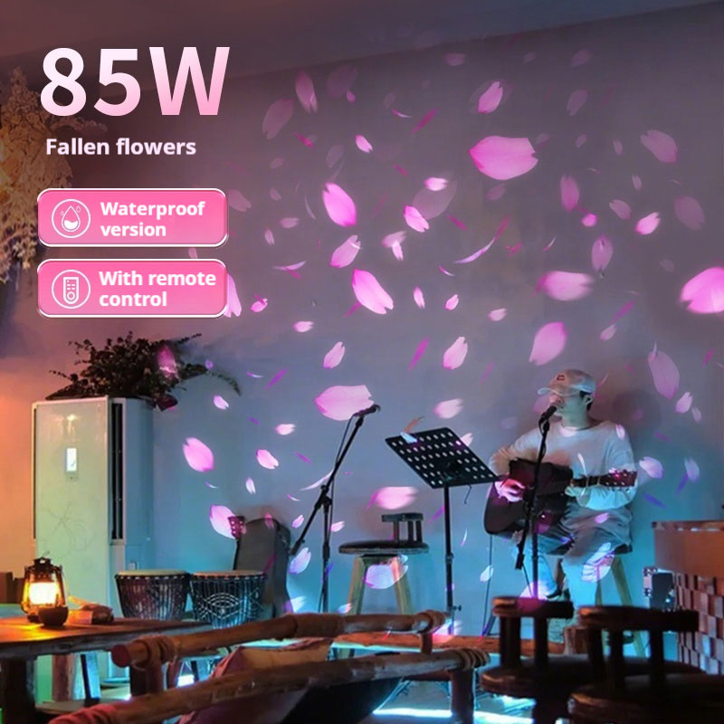 85w Falling flower dynamic special effects projection lamp logo shop door outdoor ground creative waterproof pattern