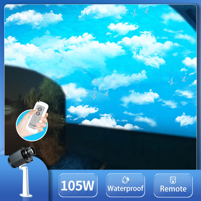 105w Dynamic blue sky and white clouds projection light special effects scenic spot outdoor lighting Internet celebrity creative atmosphere pattern spotlight customization