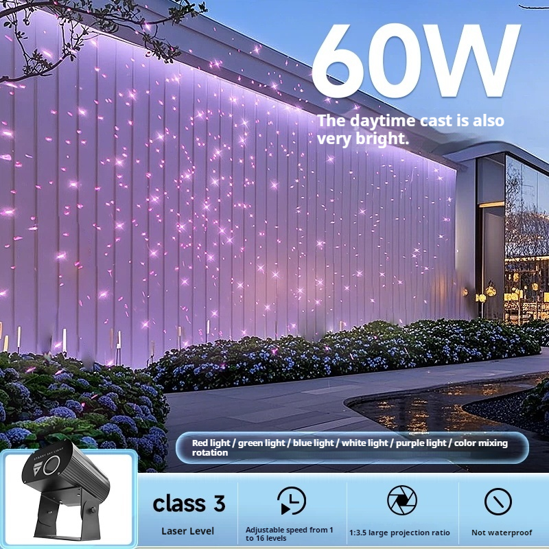 Dynamic Firefly Outdoor Projection Light 60W – Work Quickly Waterproof Engineering-Grade Laser for Park/Street/Scenic Lighting
