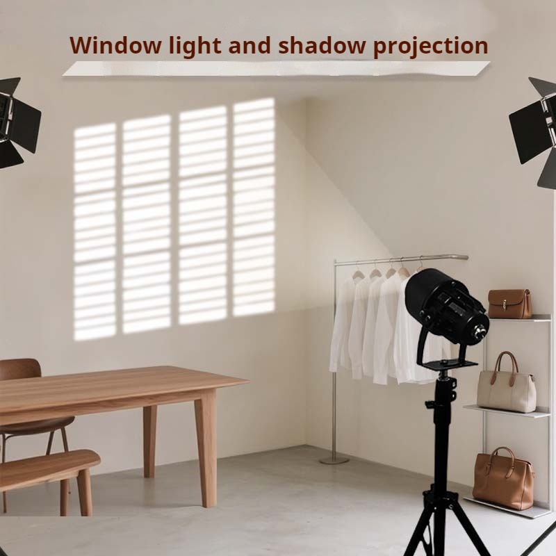 Noparde New 15w Fake window projection lamp simulates sunlight blinds light and shadow bedroom live studio background wall decoration atmosphere