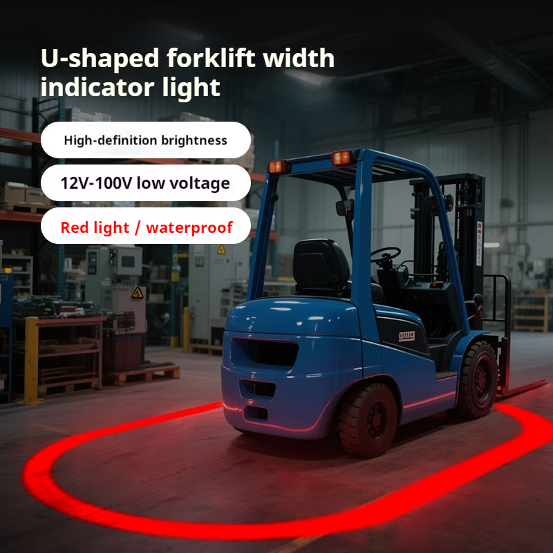 New Projector Forklift Safety Outline Light Straight Line Reversing Red And Blue Light Outline Laser Boundary Width Light Projection Light