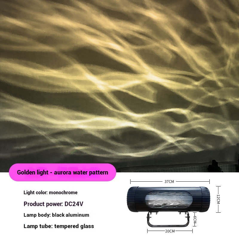 NEW 3D Dynamic Aurora Borealis Water Ripple Outdoor Waterproof Courtyard Exterior Wall Bridge Spotlight Atmosphere Decorative Light