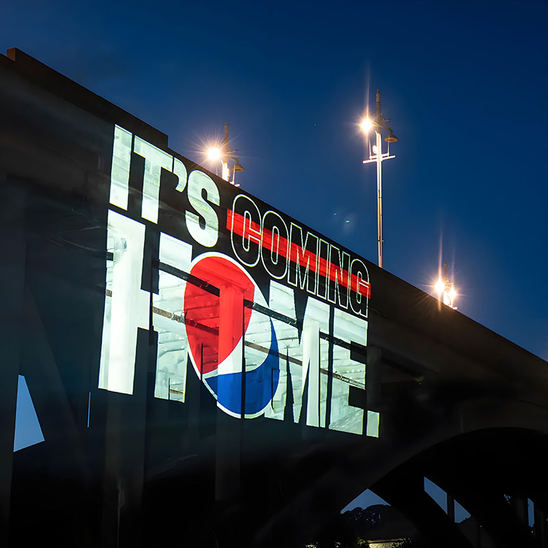 projector gobo on wall