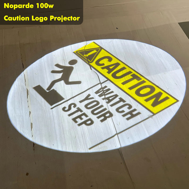 100w-caution-logo-projector