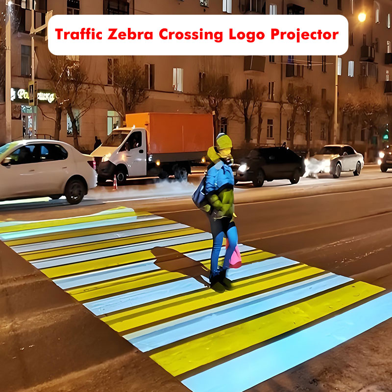 Noparde 200W HD Waterproof Traffic Zebra Crossing Logo Projector: Super Bright Road Safety Roadway Projection Easy Setup