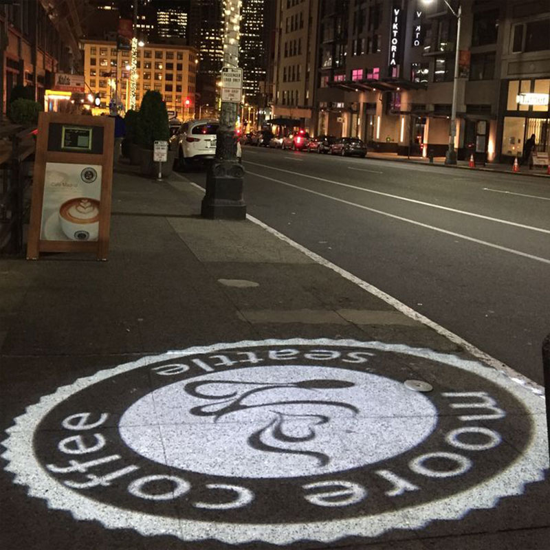 Spotlight Logo Projector: Custom Gobo LED Light Floor Projection, Proyector de Logotipos | Wholesale HD Rotating Fast Shipping