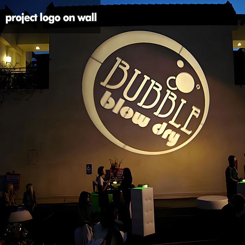 Noparde 120W IP65 High-Def Rotating Gobo Projector: Urban Shop Wall Logo Project Logo on Wall Easy Setup Light