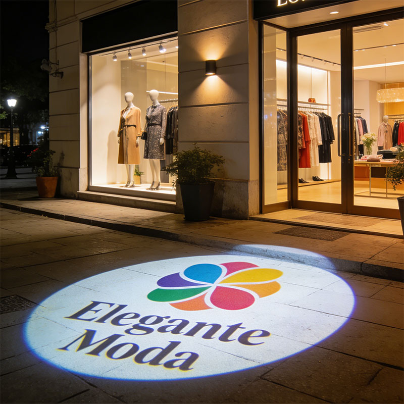IP67 Custom Logo Projector: Easy Fix for Faded Outdoor Signs in Italian Restaurants & Fashion Shops