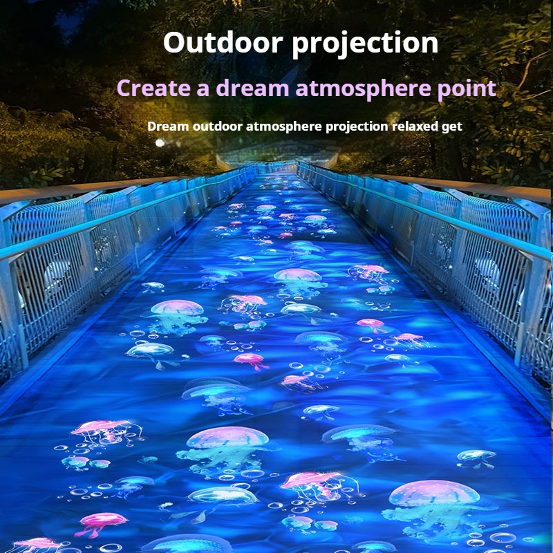 IP65 Waterproof Double-Head Jellyfish Projector Light: High Brightness Easy Install for Garden Decor