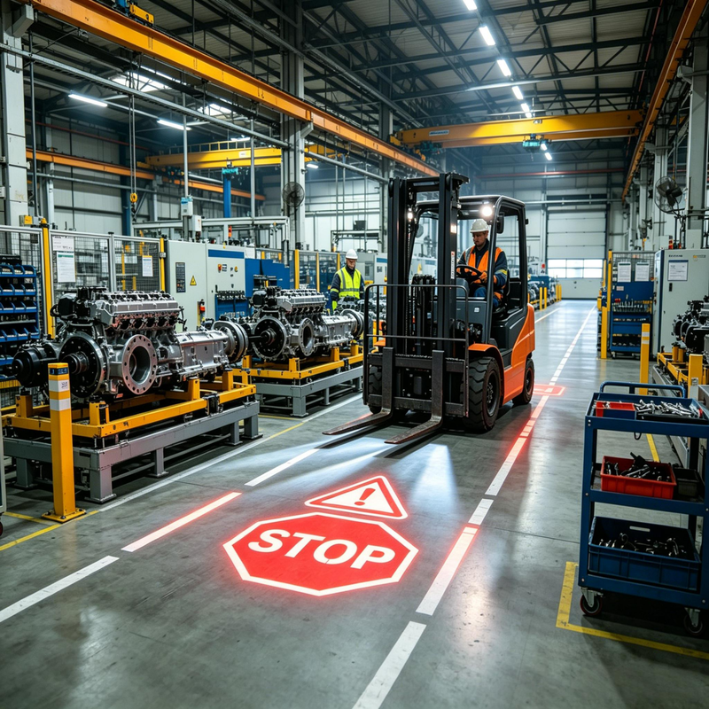 industrial safety projectors for walkways