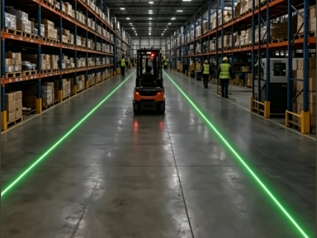 Green laser line projector