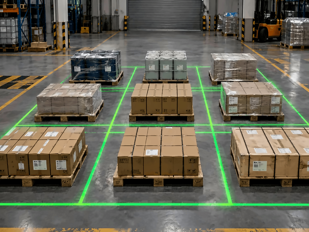 green laser line projector for warehouse safety