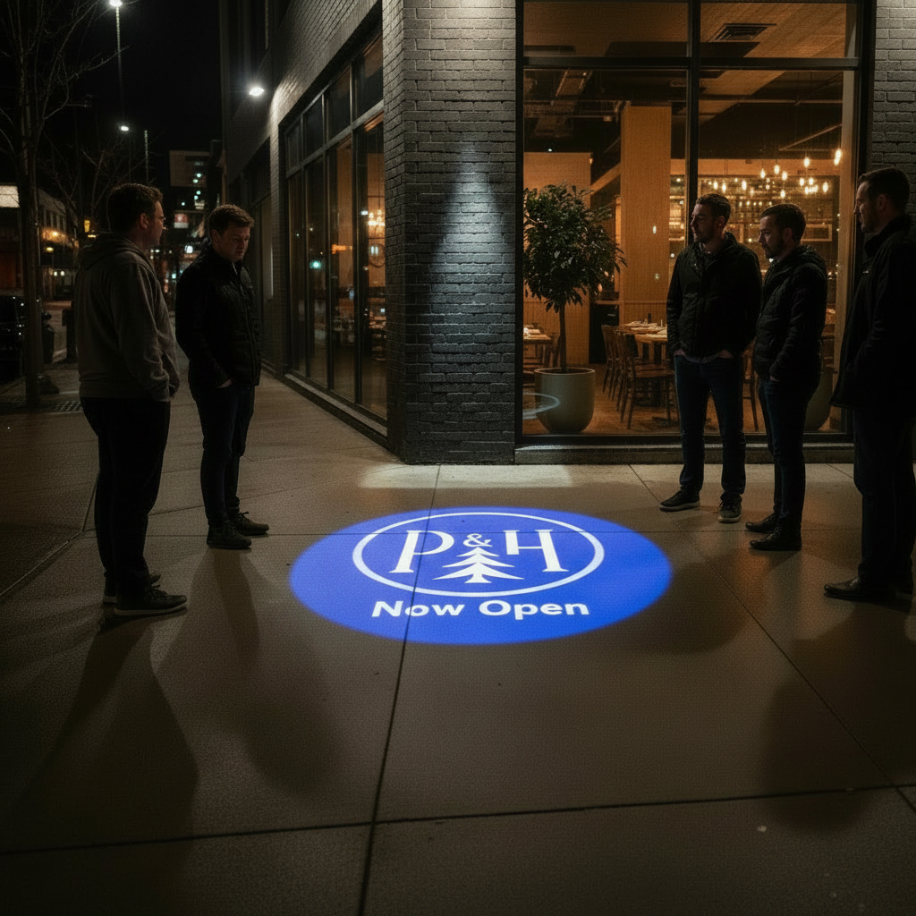 logo projector for store