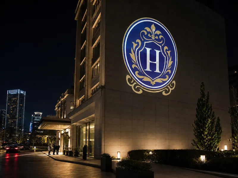 outdoor-logo-projector-hotel-facade