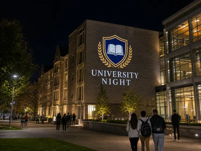 university-night-projection